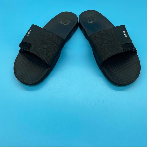 Reef Men’s Fanning Slides Sandals with Bottle Opener Black Size 12 - Picture 2 of 6